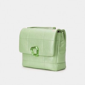 Borse Crossbody Songmont Large Chocolate Menta | ITALIA 07295