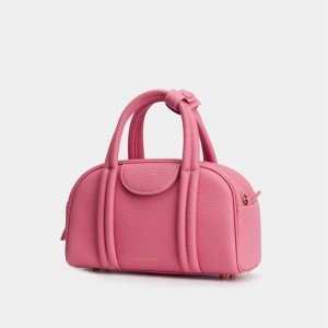 Borse Crossbody Songmont Small Bowling Rosa | ITALIA 02635